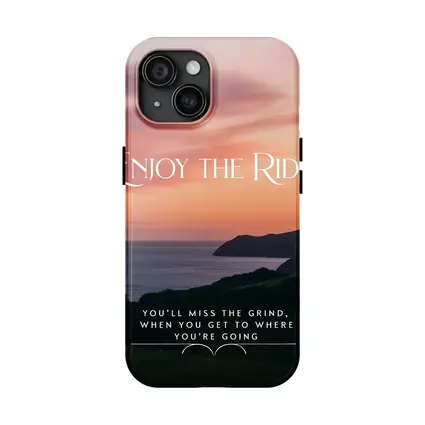 Enjoy The Ride Sunset Coastal Quote Print