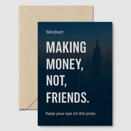 Making Money Not Friends Mindset City