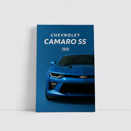 Chevrolet Camaro SS Blue Front View