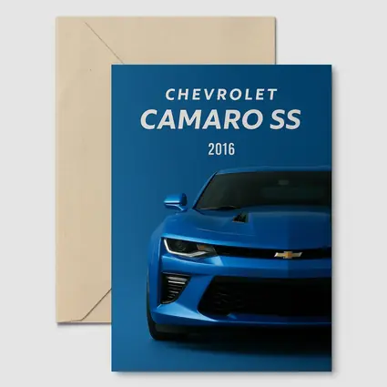 Chevrolet Camaro SS Blue Front View