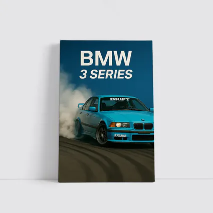 BMW 3 Series Drifting Blue Smoke Scene