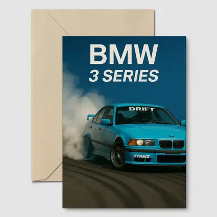 BMW 3 Series Drifting Blue Smoke Scene