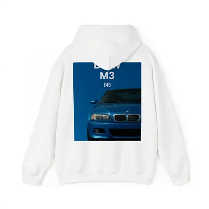 BMW M3 E46 Blue Front View Art