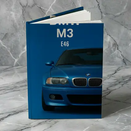 BMW M3 E46 Blue Front View Art