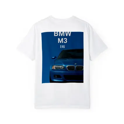 BMW M3 E46 Blue Front View Art