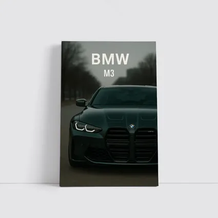 BMW M3 Dark Green Front View Street