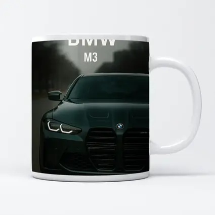 BMW M3 Dark Green Front View Street