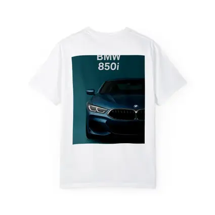 BMW 850i Front View Teal Background
