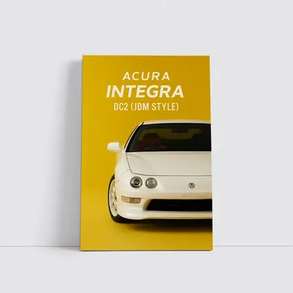 Acura Integra DC2 JDM Style Yellow Background