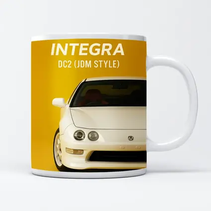 Acura Integra DC2 JDM Style Yellow Background