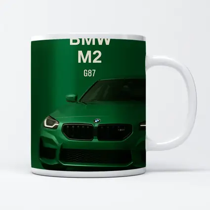 BMW M2 G87 Green Minimal Car Art