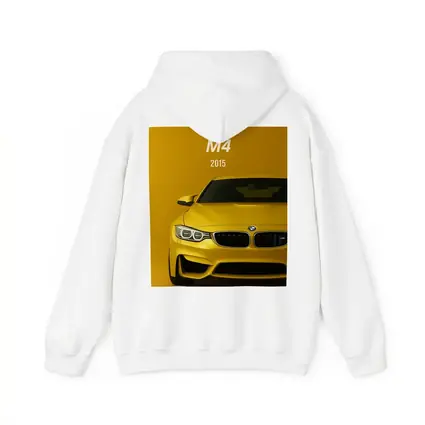 BMW M4 2015 Yellow Sports Car Art