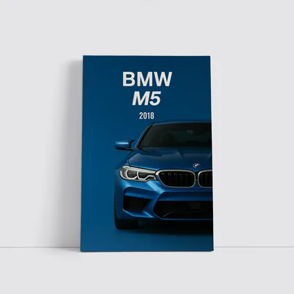 BMW M5 2018 Blue Front View