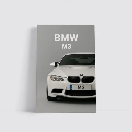 BMW M3 White Car Front View