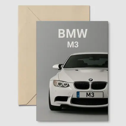 BMW M3 White Car Front View