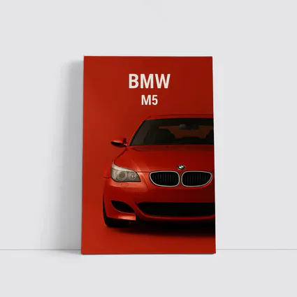 BMW M5 Red Car Front View
