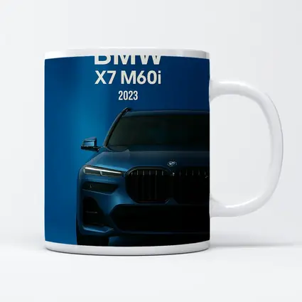 BMW X7 M60i Blue Studio Front View