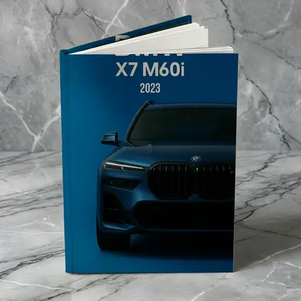 BMW X7 M60i Blue Studio Front View