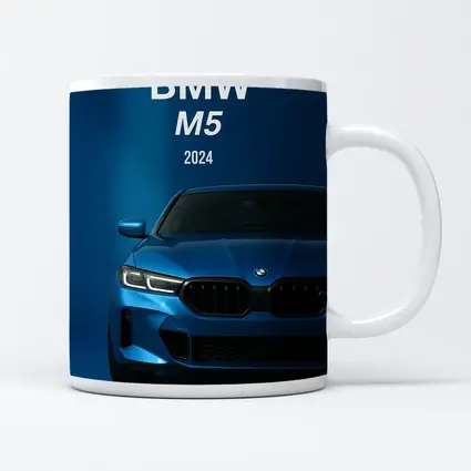 BMW M5 2024 Blue Front View