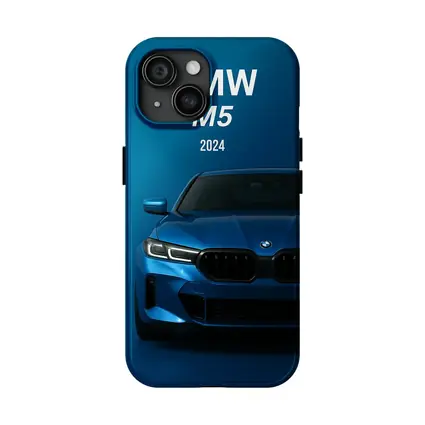 BMW M5 2024 Blue Front View