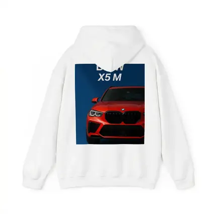 BMW X5 M Red Car Blue Background