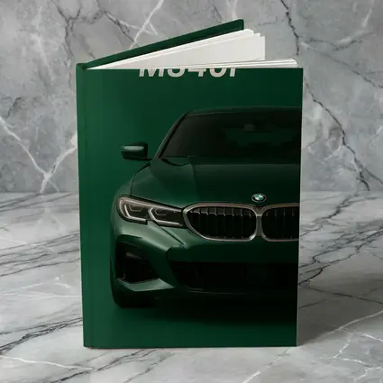 BMW M340i Green Front View Art