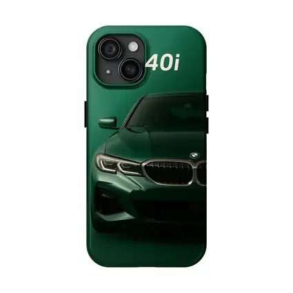 BMW M340i Green Front View Art