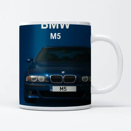 BMW M5 Blue Car Front View