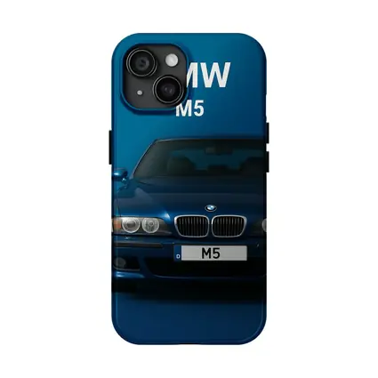 BMW M5 Blue Car Front View