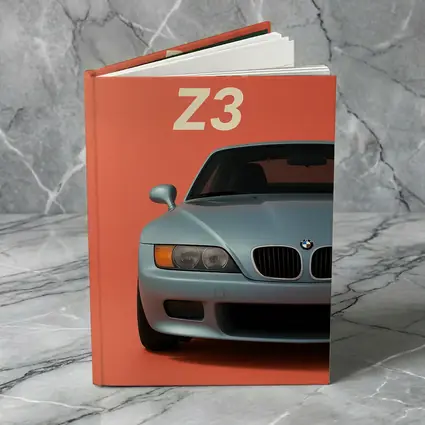 BMW Z3 Front View Coral Background Art