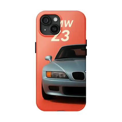 BMW Z3 Front View Coral Background Art