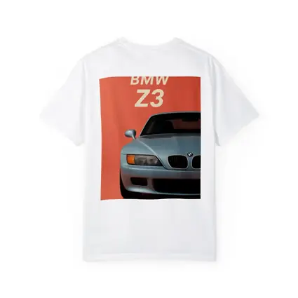 BMW Z3 Front View Coral Background Art
