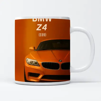 BMW Z4 E89 Orange Minimalist Car Art