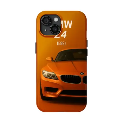 BMW Z4 E89 Orange Minimalist Car Art