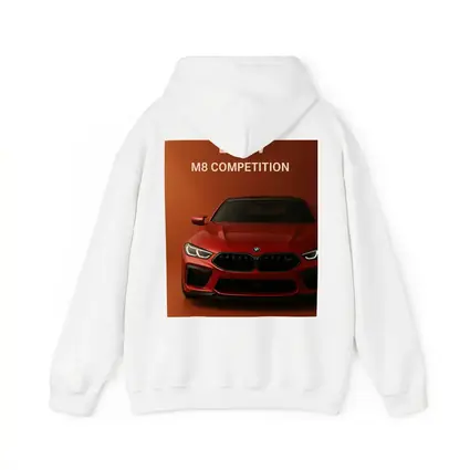 BMW M8 Competition Red Orange Background