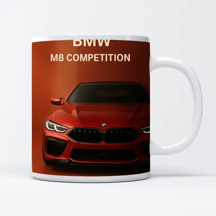 BMW M8 Competition Red Orange Background