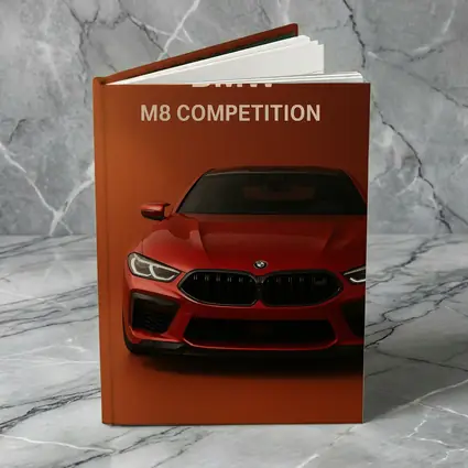 BMW M8 Competition Red Orange Background