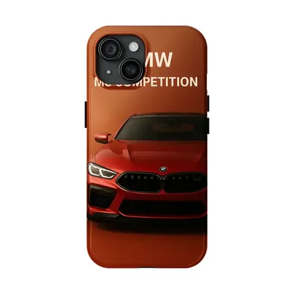 BMW M8 Competition Red Orange Background