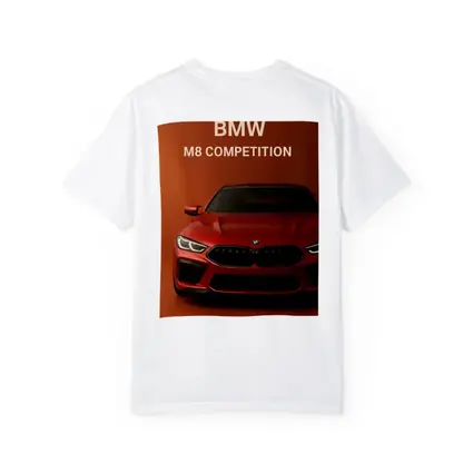 BMW M8 Competition Red Orange Background