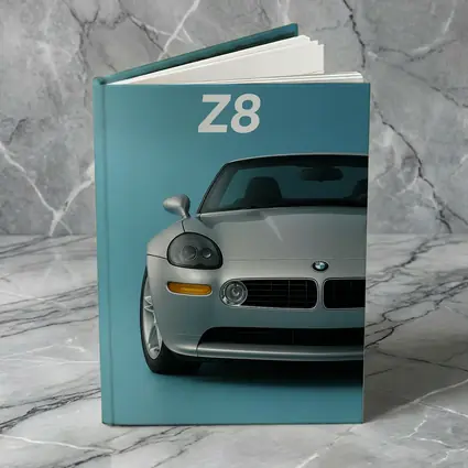 BMW Z8 Silver Car Teal Background