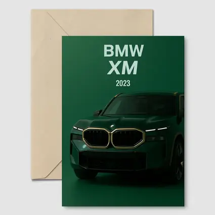 BMW XM Green SUV Dark Background