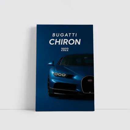 Bugatti Chiron Blue Supercar Dark Background