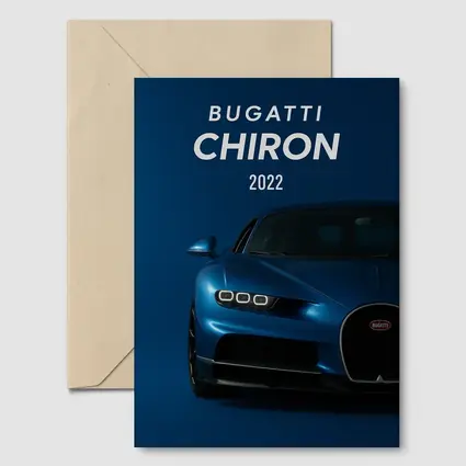 Bugatti Chiron Blue Supercar Dark Background