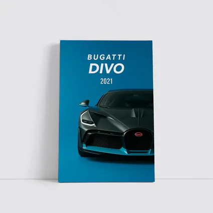 Bugatti Divo Front View Blue Background
