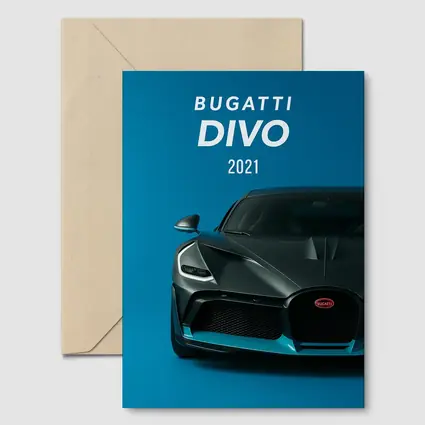 Bugatti Divo Front View Blue Background