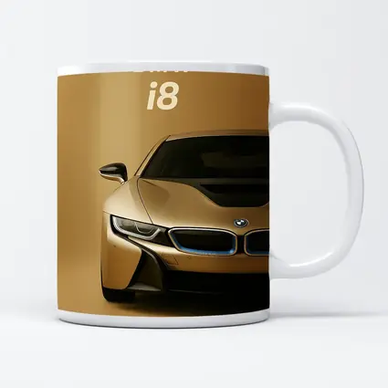 BMW i8 Gold Minimal Background Art