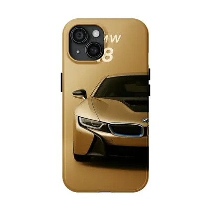 BMW i8 Gold Minimal Background Art