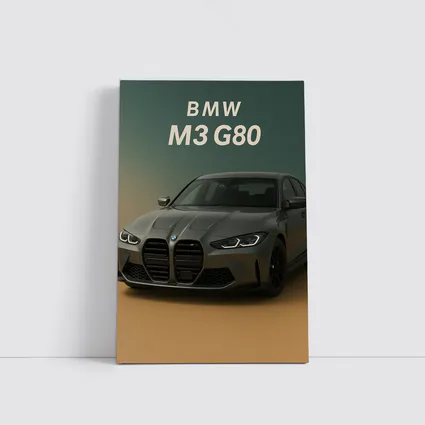 BMW M3 G80 Dark Gray Gradient Background