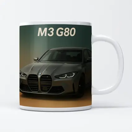 BMW M3 G80 Dark Gray Gradient Background