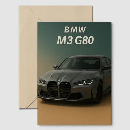 BMW M3 G80 Dark Gray Gradient Background
